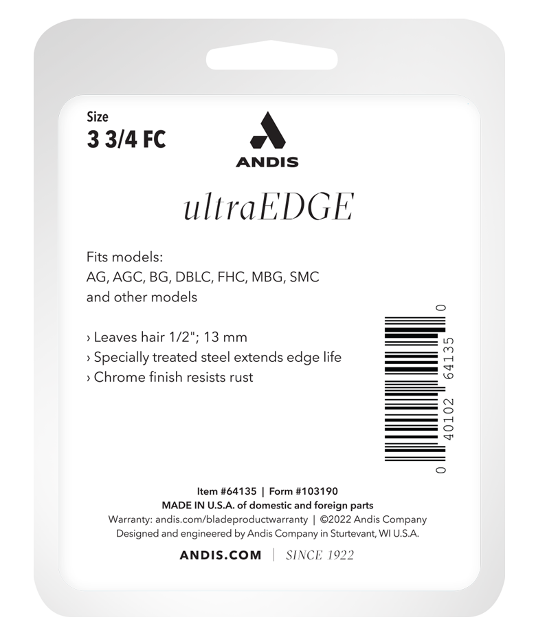Andis UltraEdge® Detachable Blade[Blade Size - 3 3/4 FC - 13mm]
