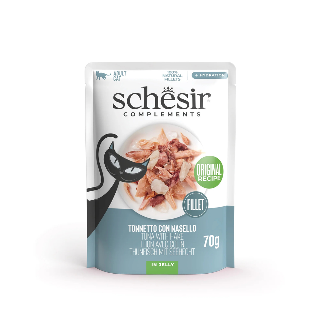Schesir Complements Cat Wet Food  in Jelly Pouch- Tuna With Hake 70g [MOQ:12pcs]