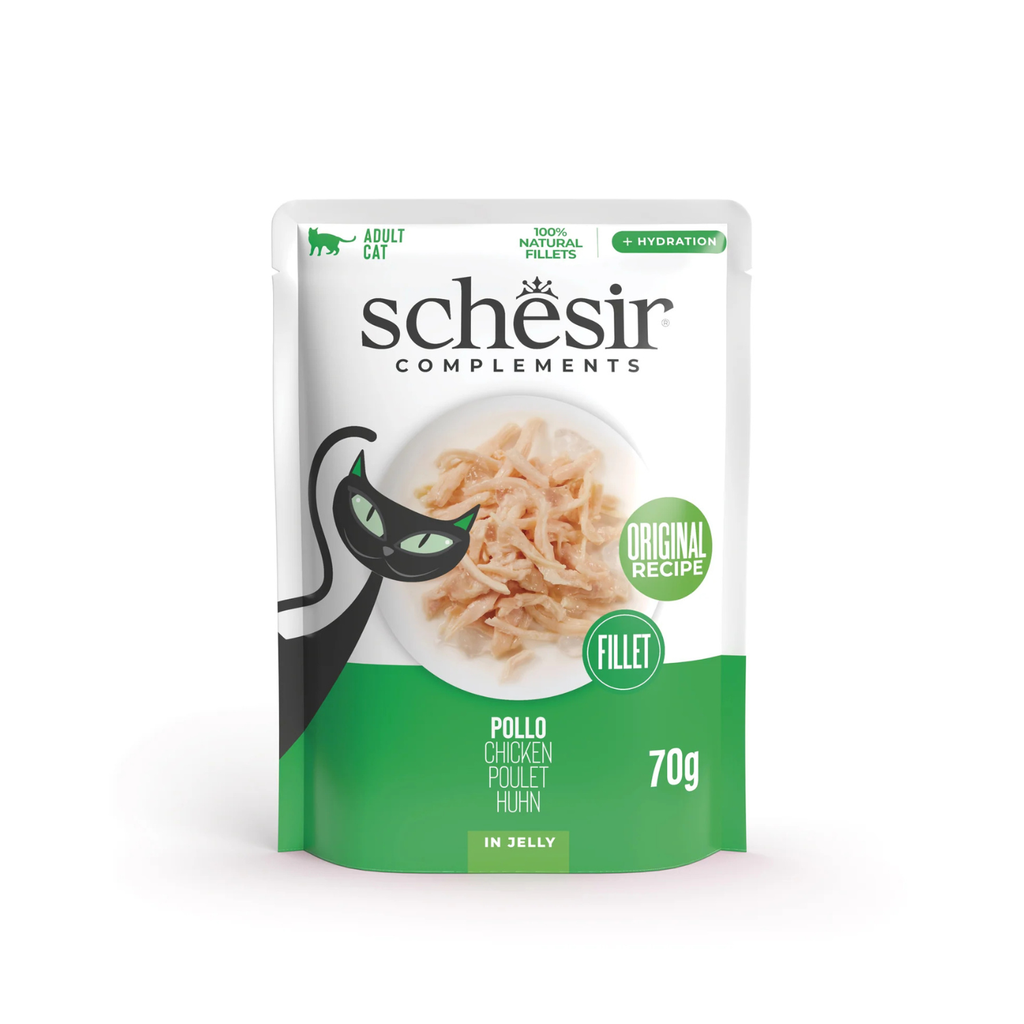 Schesir Complements Cat Wet Food  in Jelly Pouch- Chicken 70g [MOQ:12pcs]