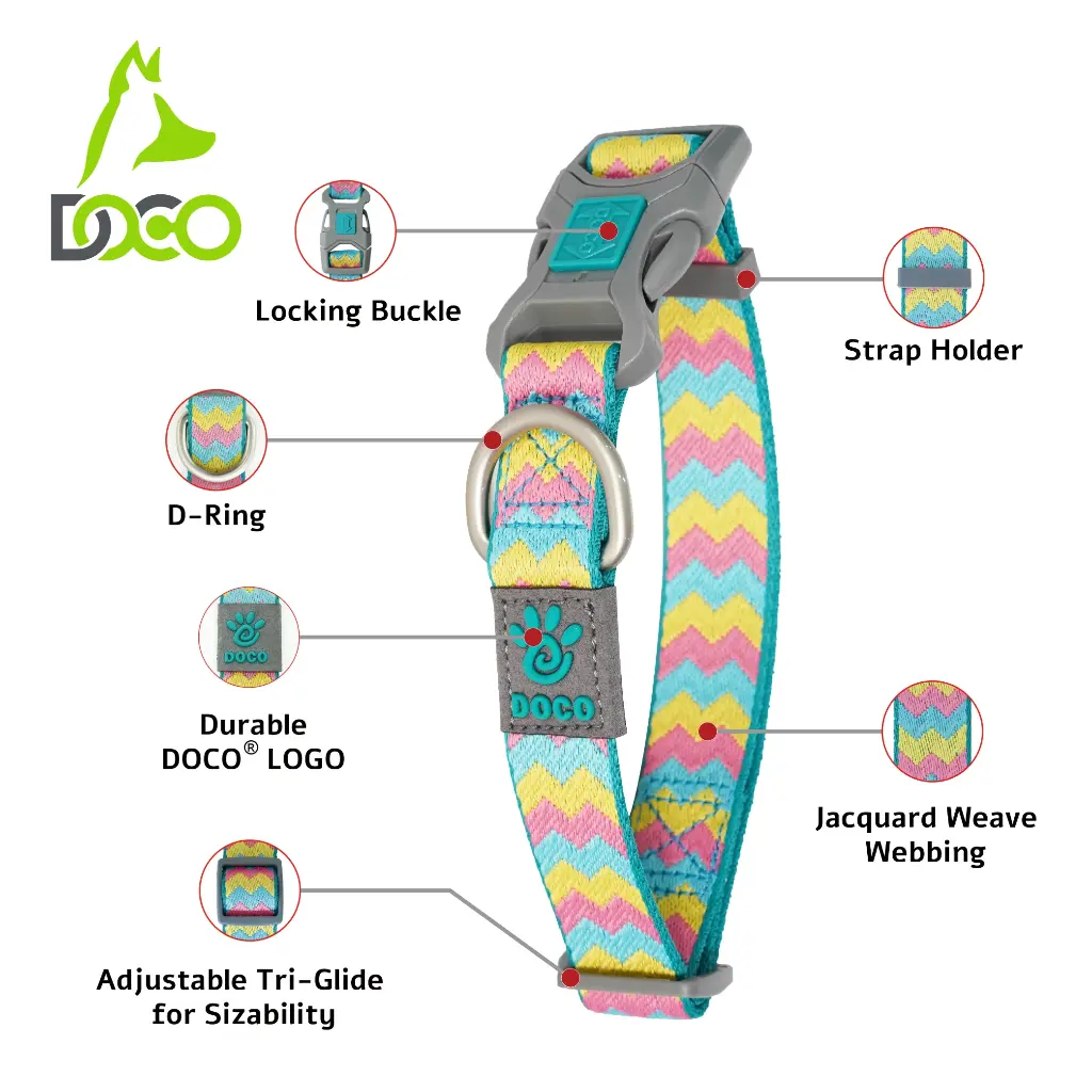 DOCO® Jacquard Weave Collar-2.0 x 27-37cm D5