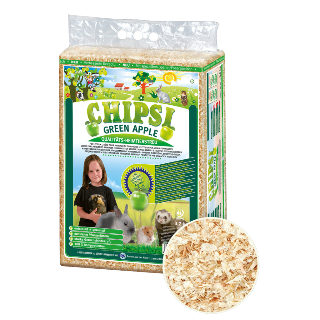 JRS Chipsi Classic Woodchips-3.2kg (60L)-Green Apple