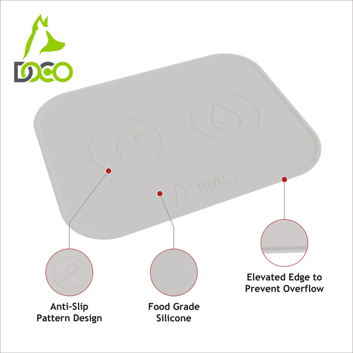 DOCO® Silicone Waterproof Feeding Mats for Dogs and Cats 47 x 36cm(O/S) Hot Pink
