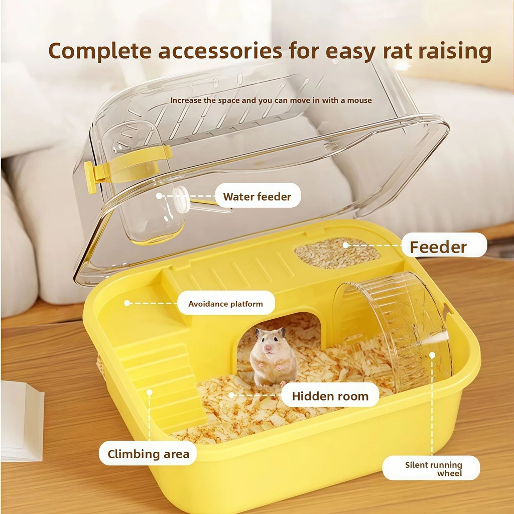 Petbroo Hamster Square Carry Cage - 30*25*19cm