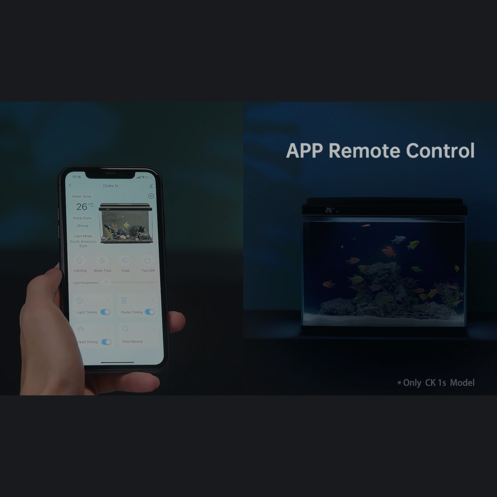 Pawgether Cooke 1s Smart Aquarium With Feeder CK 1S [Wifi Version]-45.4x26.3x35.3cm [30Litre]