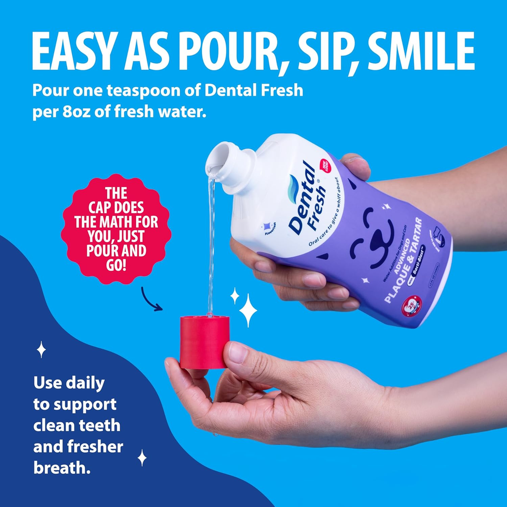 Synergy Labs Dental Fresh Plaque & Tartar Control Water Additive for Dogs & Cats - 503ml
