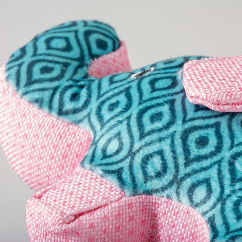 Duvo+ Plush Elephant Retro Blue - Dog Toy 24x11x5cm