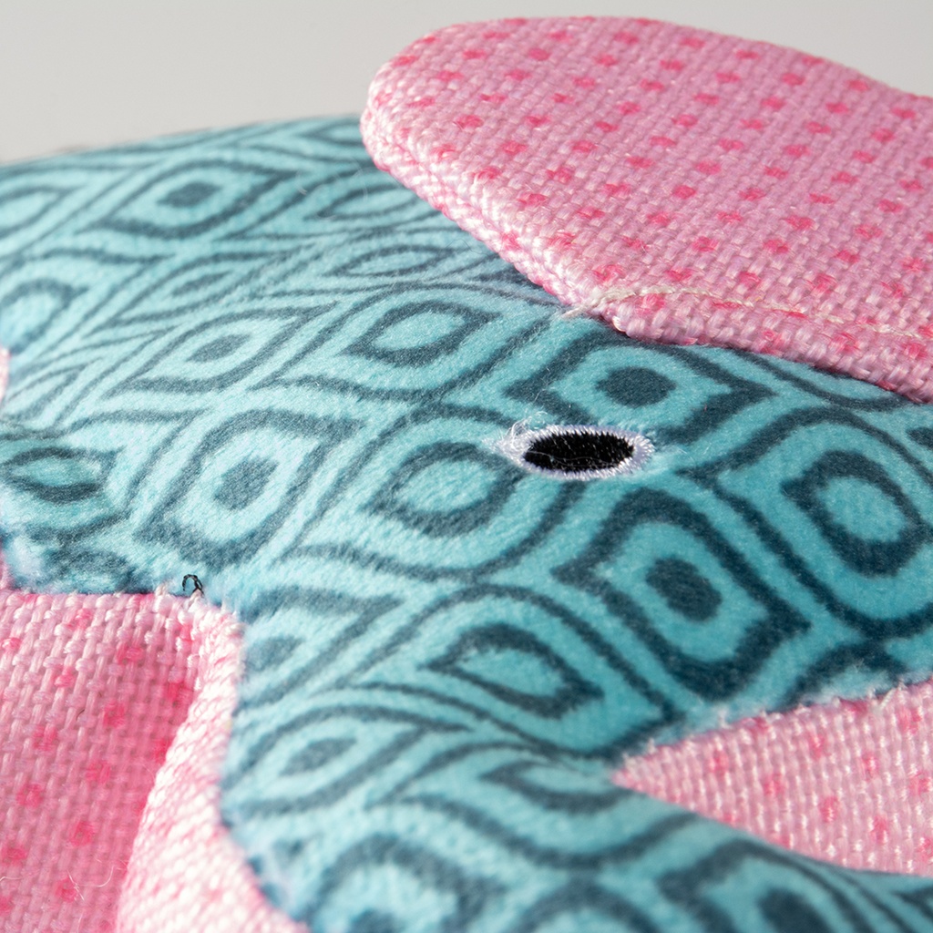 Duvo+ Plush Elephant Retro Blue - Dog Toy 24x11x5cm