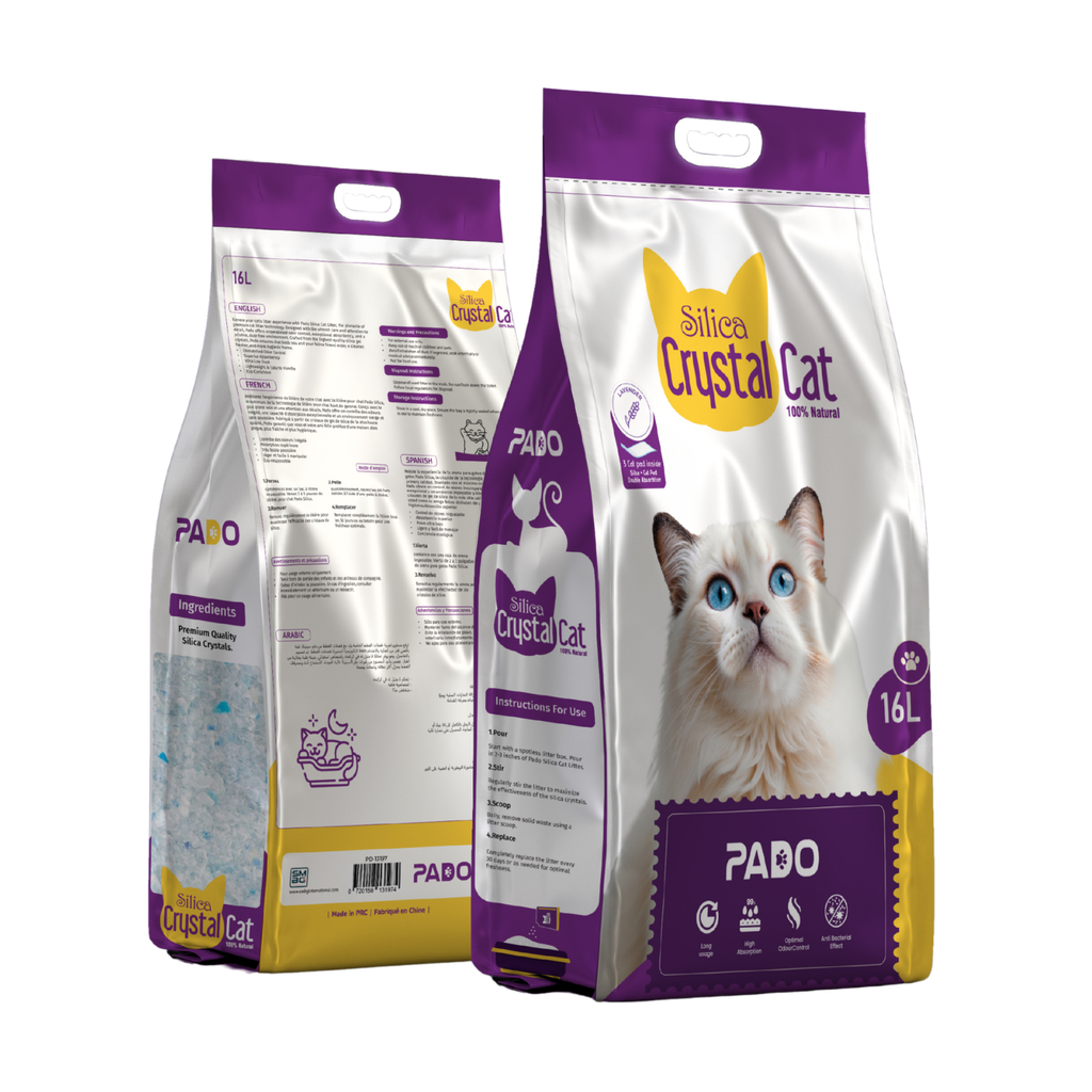 Pado Silica Crystal Cat Litter 16L With Pad Inside- Lavender
