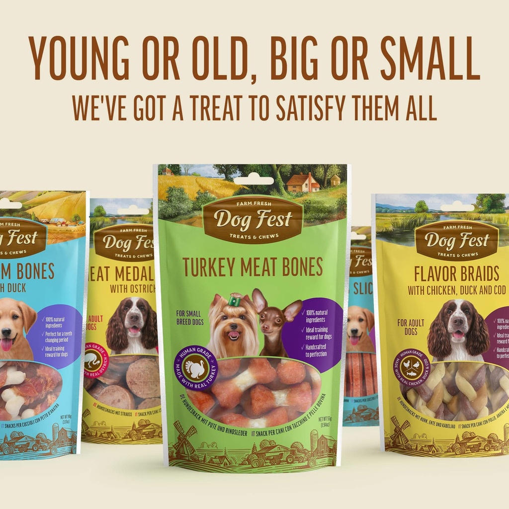 Dog Fest Meat Sticks With Vension For Adult Dogs[Weight - 45g]