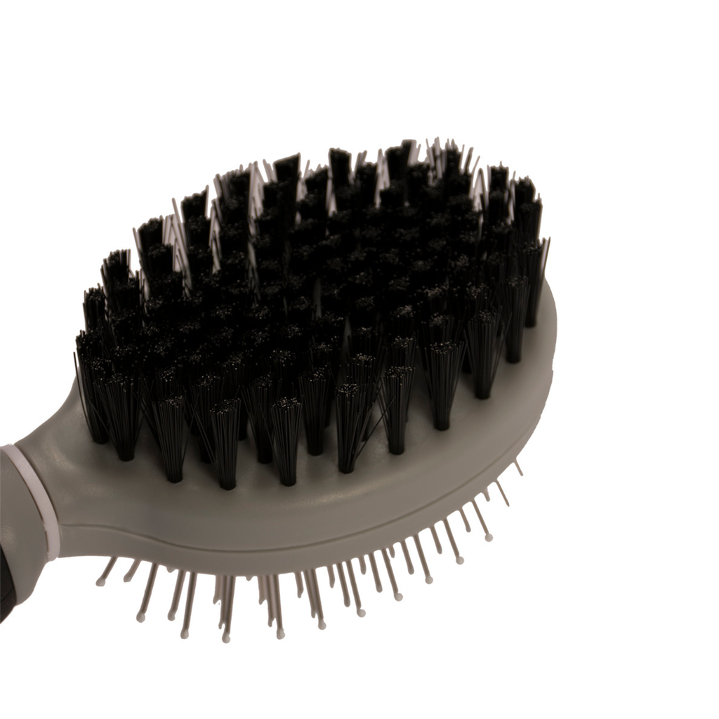 Duvo+ 2-In-1 Grooming Brush Large Black/Grey