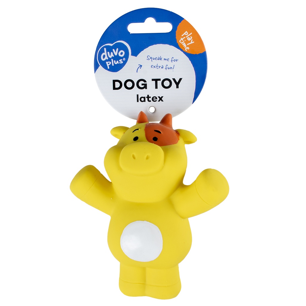 Duvo+ Latex Cow Raising Hand 11X5.5X12Cm Yellow