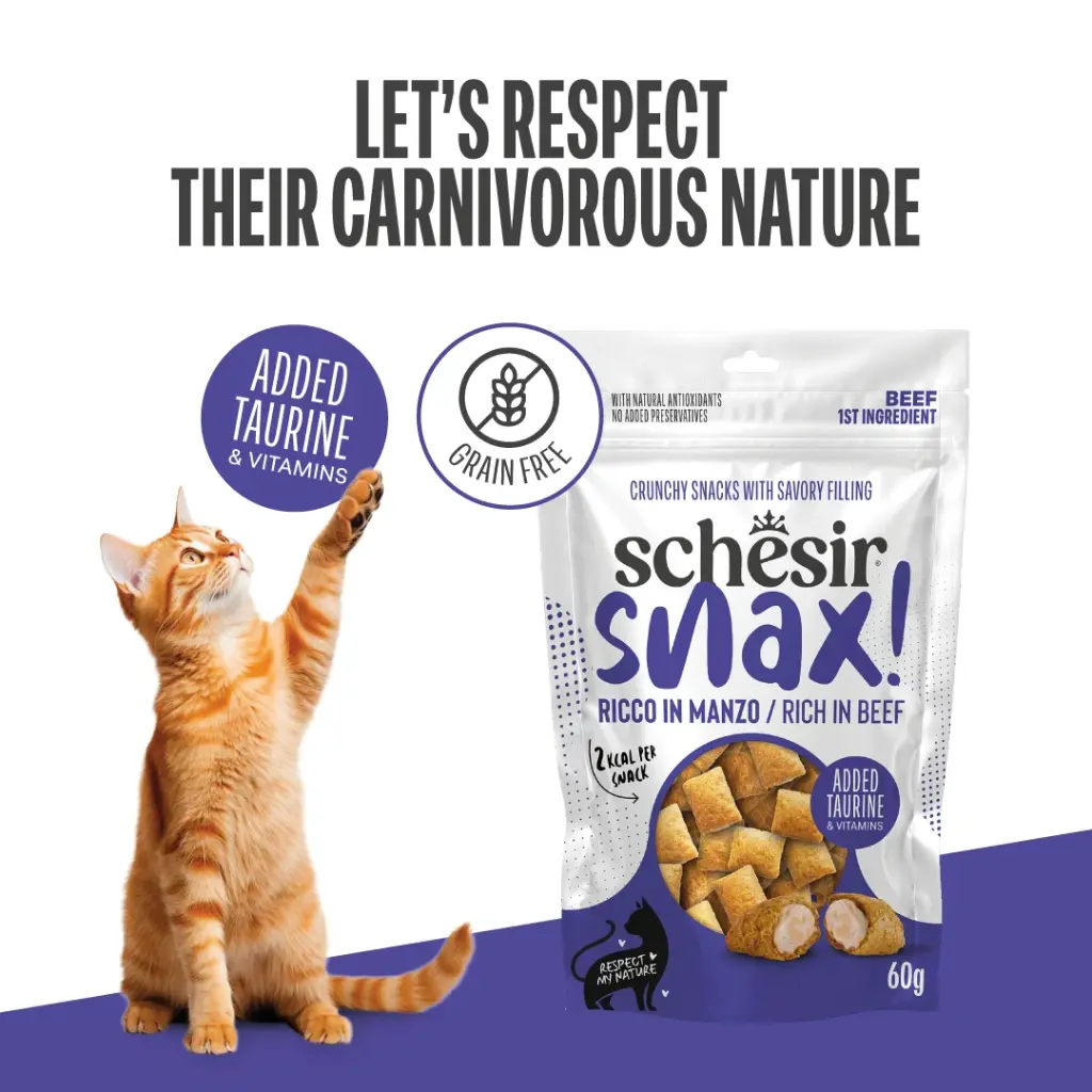 Schesir Snax! Crunchy & Creamy Cat Snack 60g-Tuna