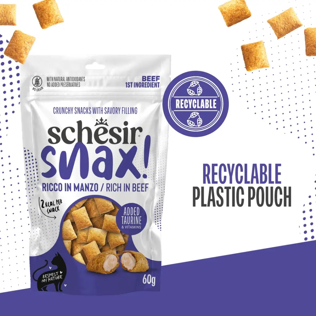 Schesir Snax! Crunchy & Creamy Cat Snack 60g-Tuna