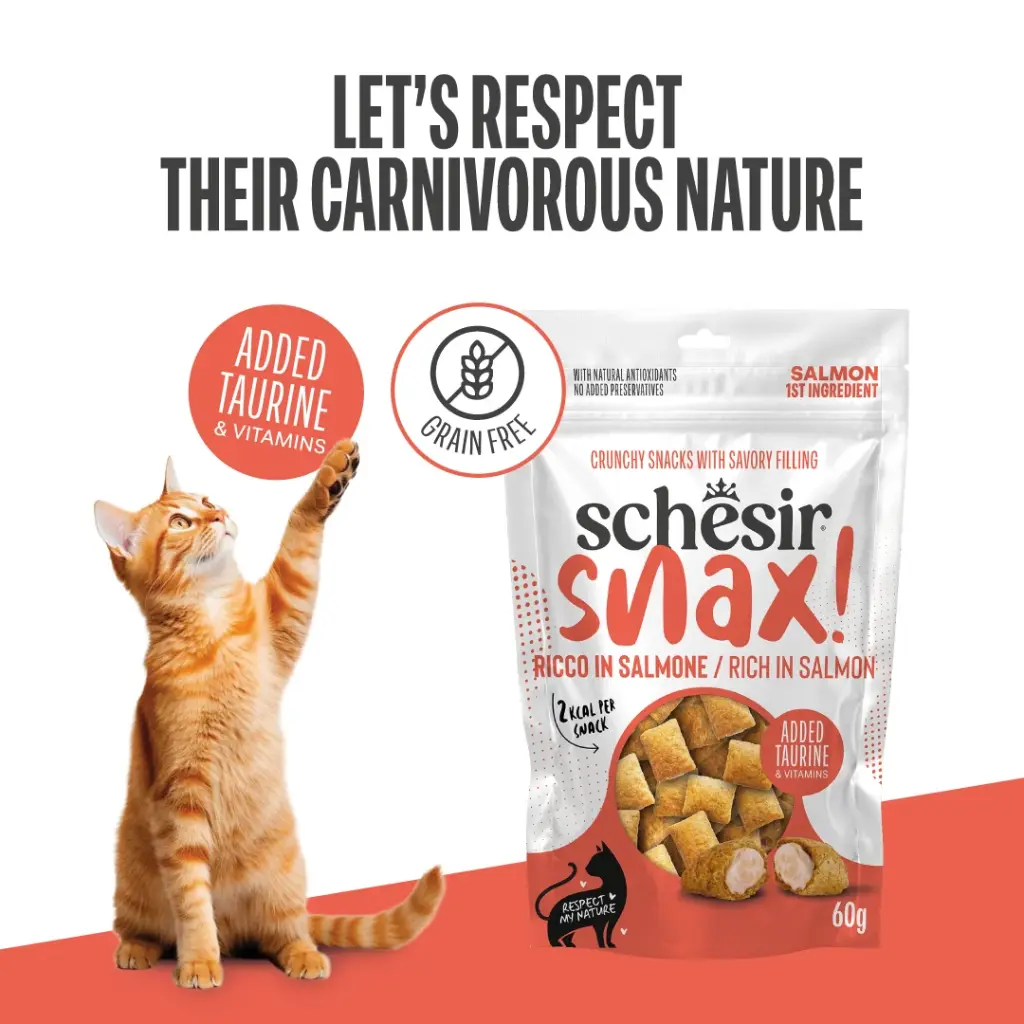 Schesir Snax! Crunchy & Creamy Cat Snack 60g-Tuna