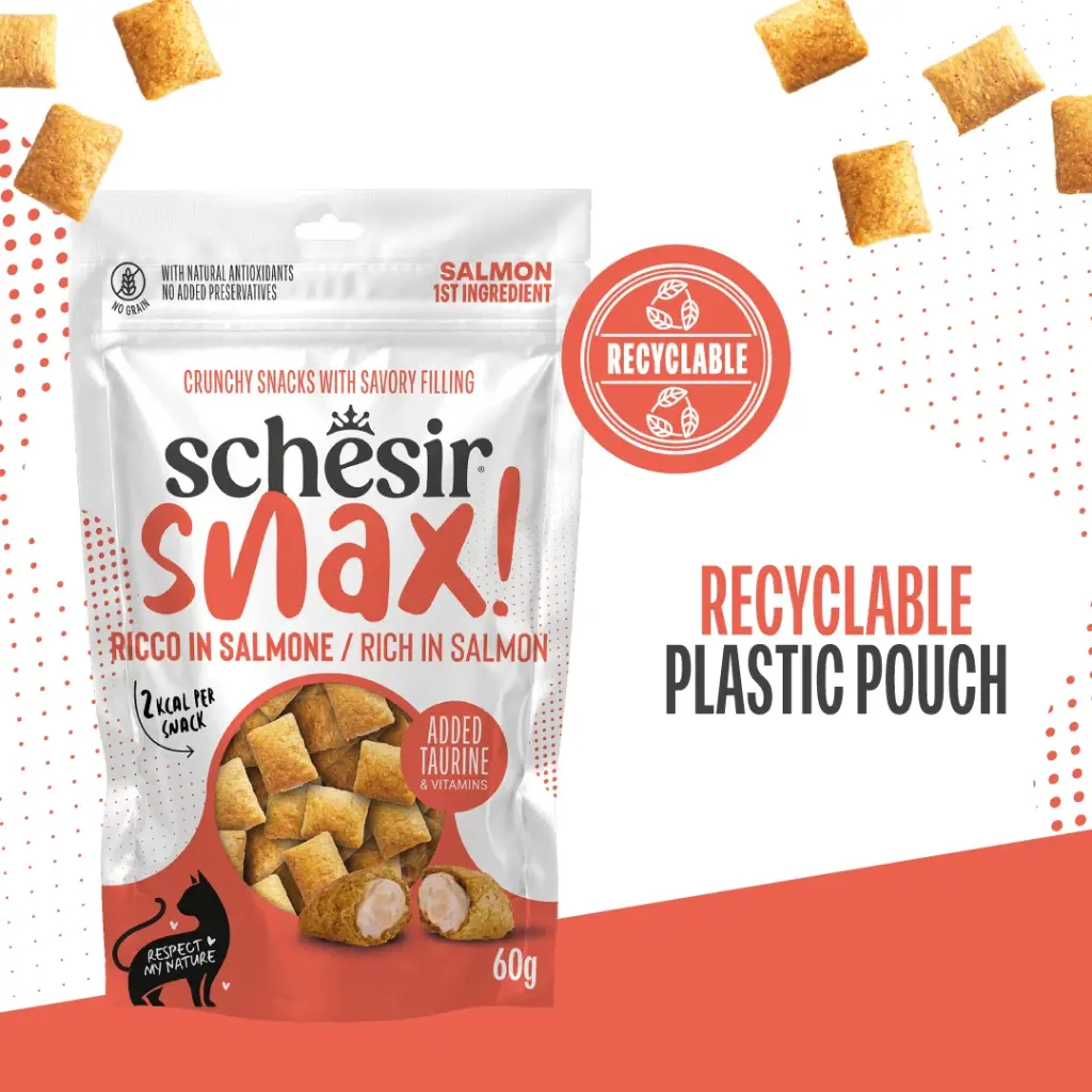 Schesir Snax! Crunchy & Creamy Cat Snack 60g-Tuna