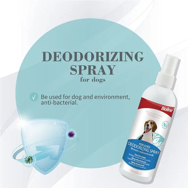 Bioline Deodorizing Dog Spray  175ml[Volume - 175ml, Weight - 250g]