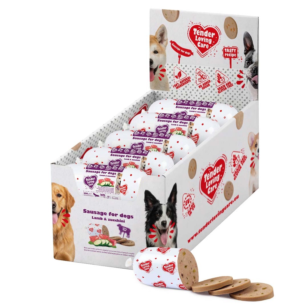 Duvo+ Sausage For Dogs - 200g [Lamb & Zucchini]