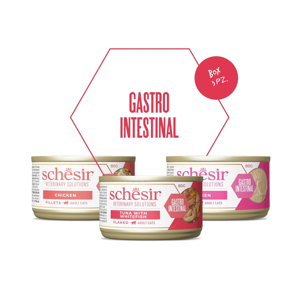 Schesir Veterinary Solutions-Weight Control-Can For Cat-Wholefood Variety Pack 3x80g