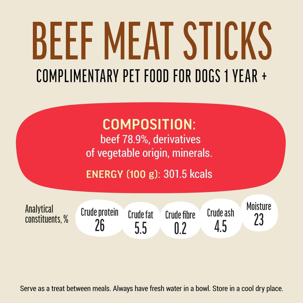 Dog Fest Beef Meat Sticks For Adult Dogs - 45g (1.59oz)[Weight - 45g]