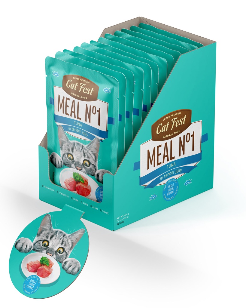 Cat Fest Meal No 1 Cat Food in Jelly-Tuna 50g [Minimum Order:12pcs]
