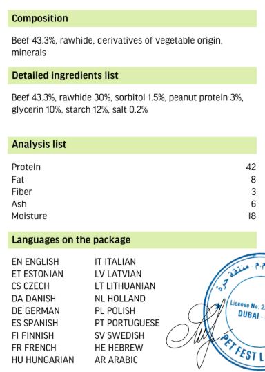 Dog Fest Dental Treats For Adult Dogs -Twister -Duck 100g (14cm)