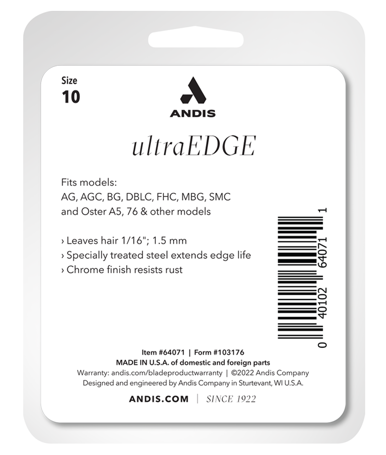 Andis UltraEdge® Detachable Blade[Blade Size - 10 / 1.5mm]