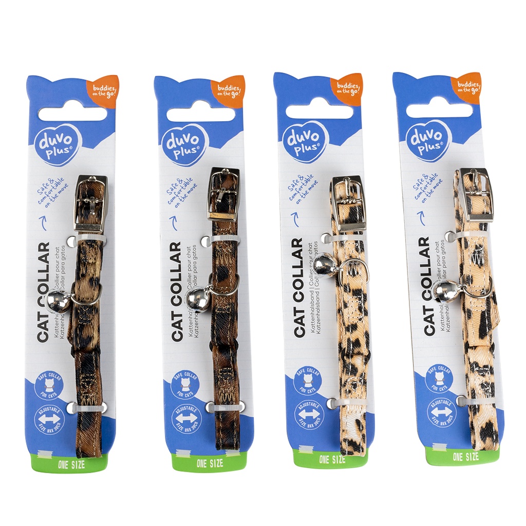 Duvo Cat Collar Mixed Colors 20 - 30cm / 10mm[Texture - Leopard]