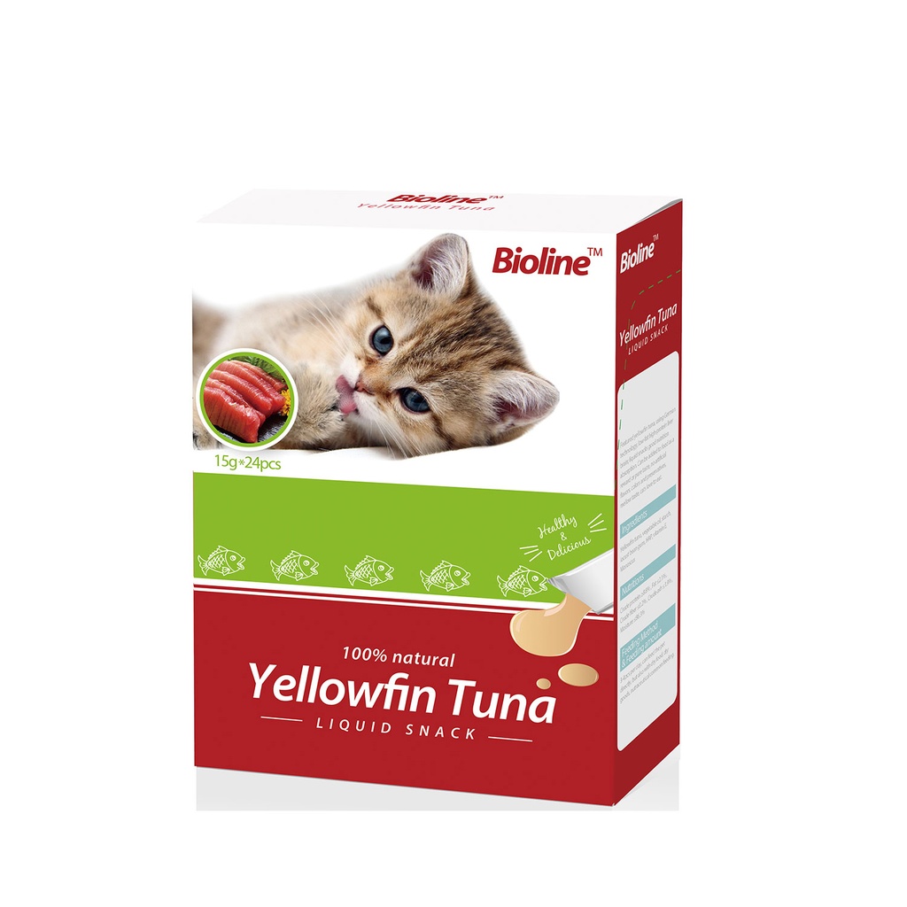 Bioline Cat Treats 15g x 24[Flavor - Yellowfin Tuna]
