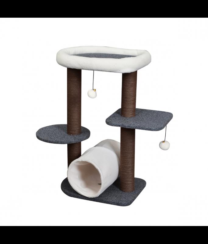Catry Stylish Cat Tree with Scratch Post 43x33x72cm[Dimension - 43x33x72cm]
