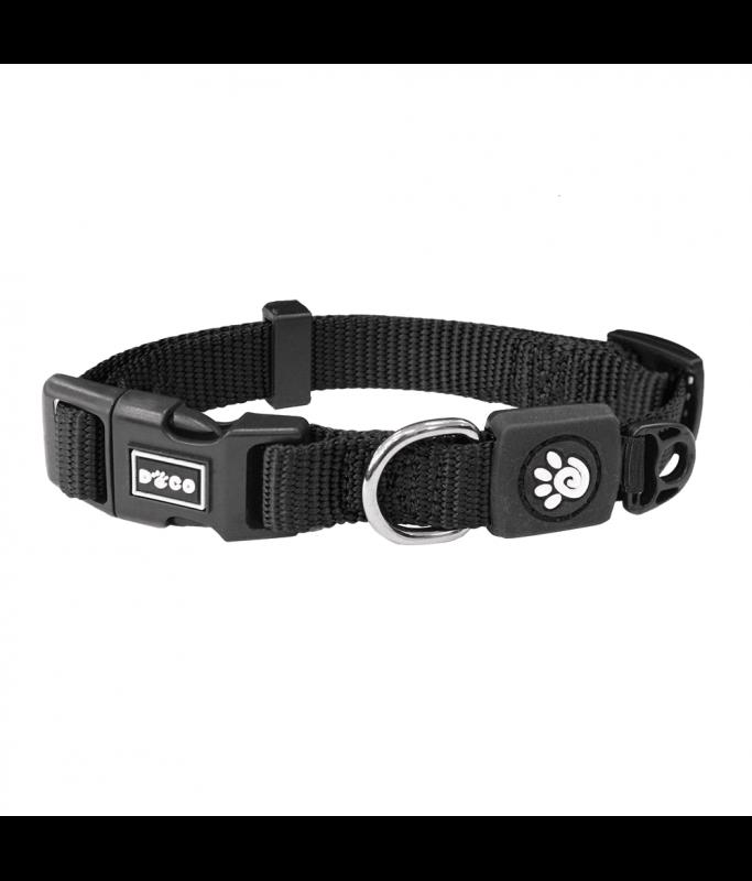 DOCO Signature Nylon Collar (DCSN002)[Color - Black, Size - XS]