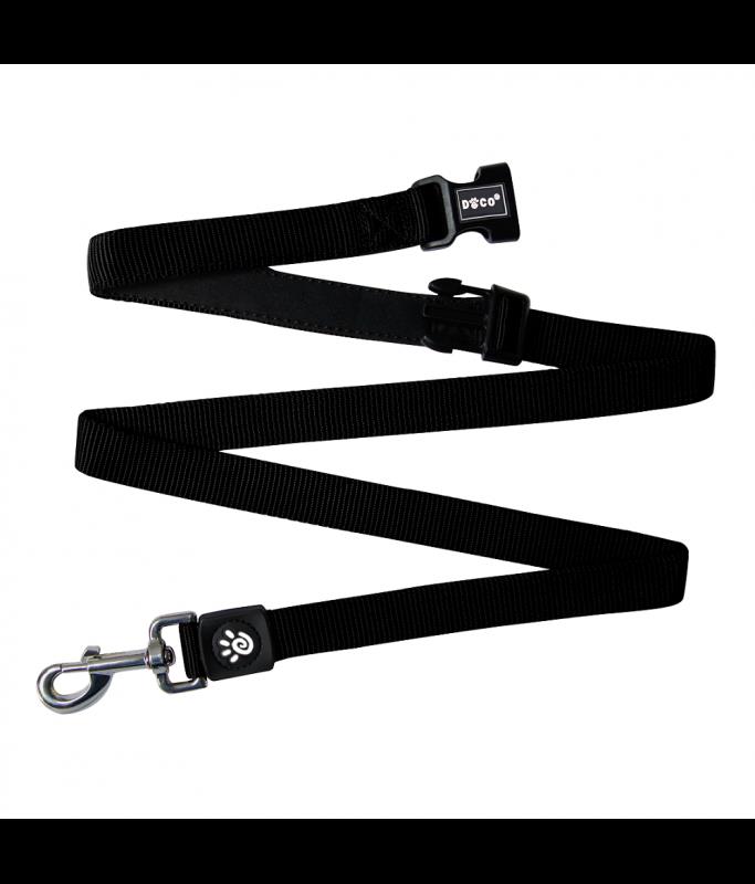 DOCO® Easy-Snap -HANDS FREE Leash 6ft (DCS2072)[Color - Black, Size - M]