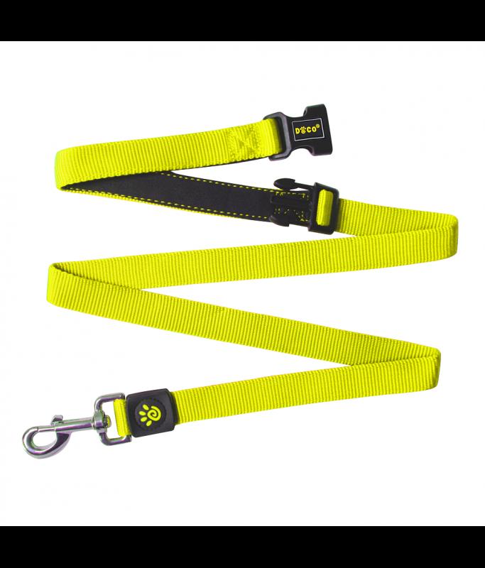DOCO® Easy-Snap -HANDS FREE Leash 6ft (DCS2072)[Size - M, Color - Safety Lime]