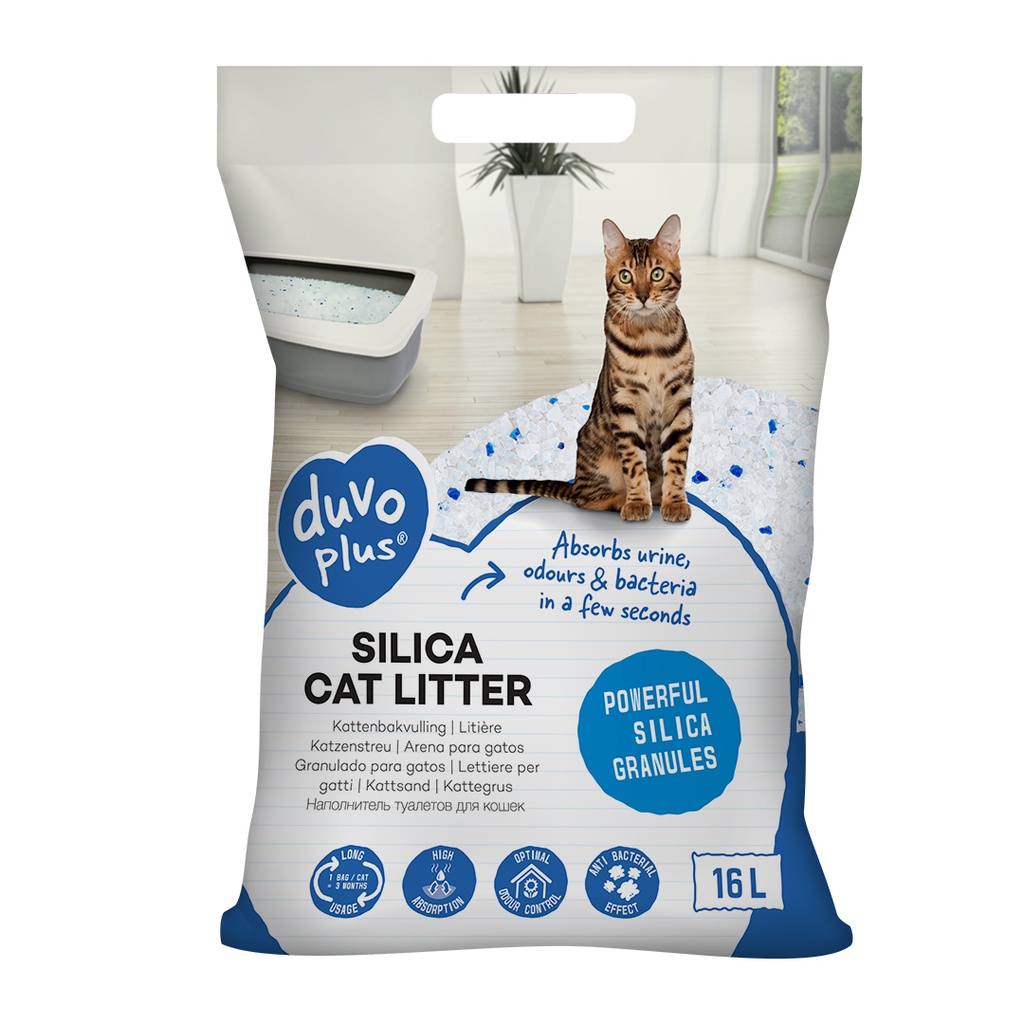Duvo+ Premium Silica Cat Litter[Size - 16L]