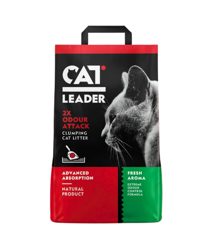 Geohellas Cat Leader Clumping 2XOdour Attack Fresh Aroma Cat Litter[Flavor - Fresh scent, Weight - 10kg]