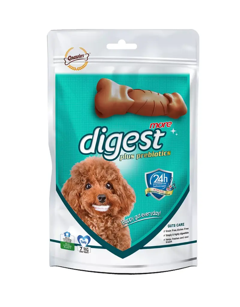 Gnawlers 3"More Digest Plus Prebiotics  For Dogs 7pcs/pack (105g)