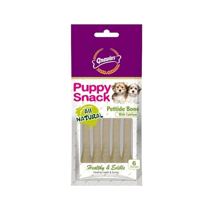 Gnawlers Puppy Snack-Pettide Bone With Calcium 6pcs/pack (40g)