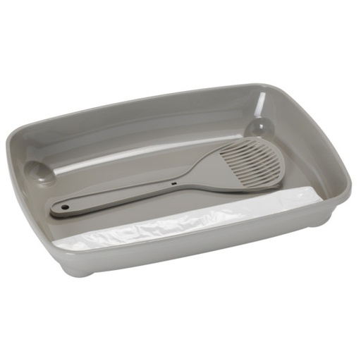 MODERNA TRAY WITH SCOOP&BAG 37CM(C120 SET)[Color - Grey]