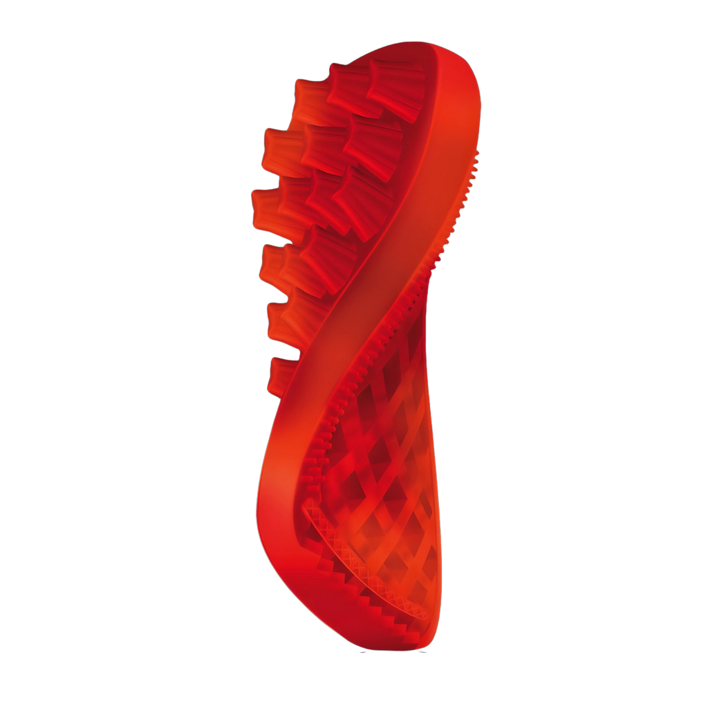 Pet+Me Firm Silicone Brush for Longhair Dog(Red)