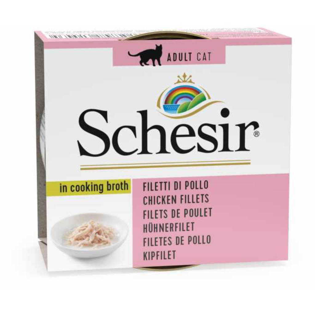 Schesir Cat Can Broth-Wet Food Chicken-(Min Order 70g - 14pcs)[Weight - 70g]