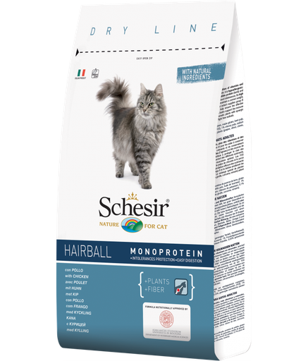 Schesir Cat Dry Food Hairball with Chicken[Weight - 1.5kg]