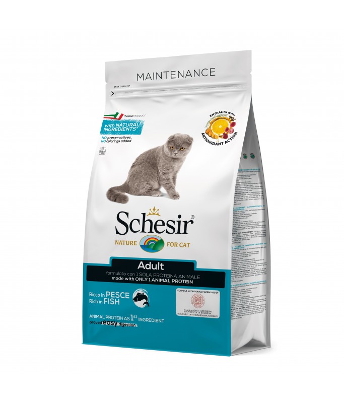 Schesir Cat Dry Food Maintenance with Fish-Adult[Weight - 1.5kg]