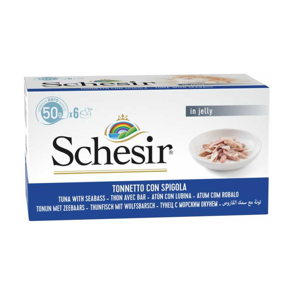 Schesir Cat Multipack Can Tuna with Seabass-6x50g[Weight - 6x50g]