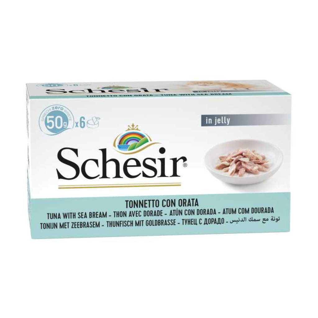 Schesir Cat Multipack Can Tuna with Seabream-6x50g[Weight - 6x50g]