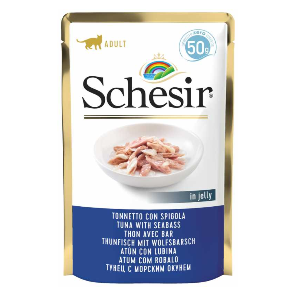Schesir Cat Pouch-Wet Food Tuna with Seabass- (Min Order 50g - 30pcs)[Weight - 50g]