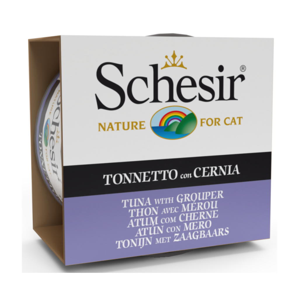 Schesir Cat Wet Food-Tuna With Grouper (Min Order 85g - 14pcs)[Weight - 85g]
