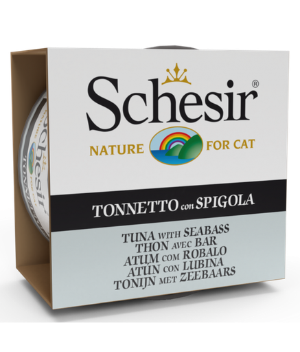 Schesir Cat Wet Food-Tuna With Seabass (Min Order 85g - 14pcs)[Weight - 85g]