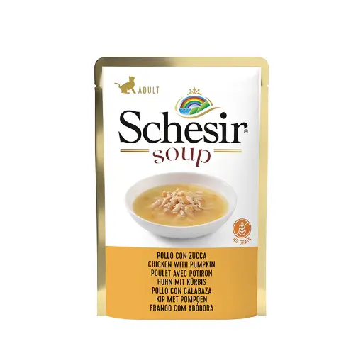 Schesir Cat Wet Soup-Chicken with Pumpkin[Weight - 85g]