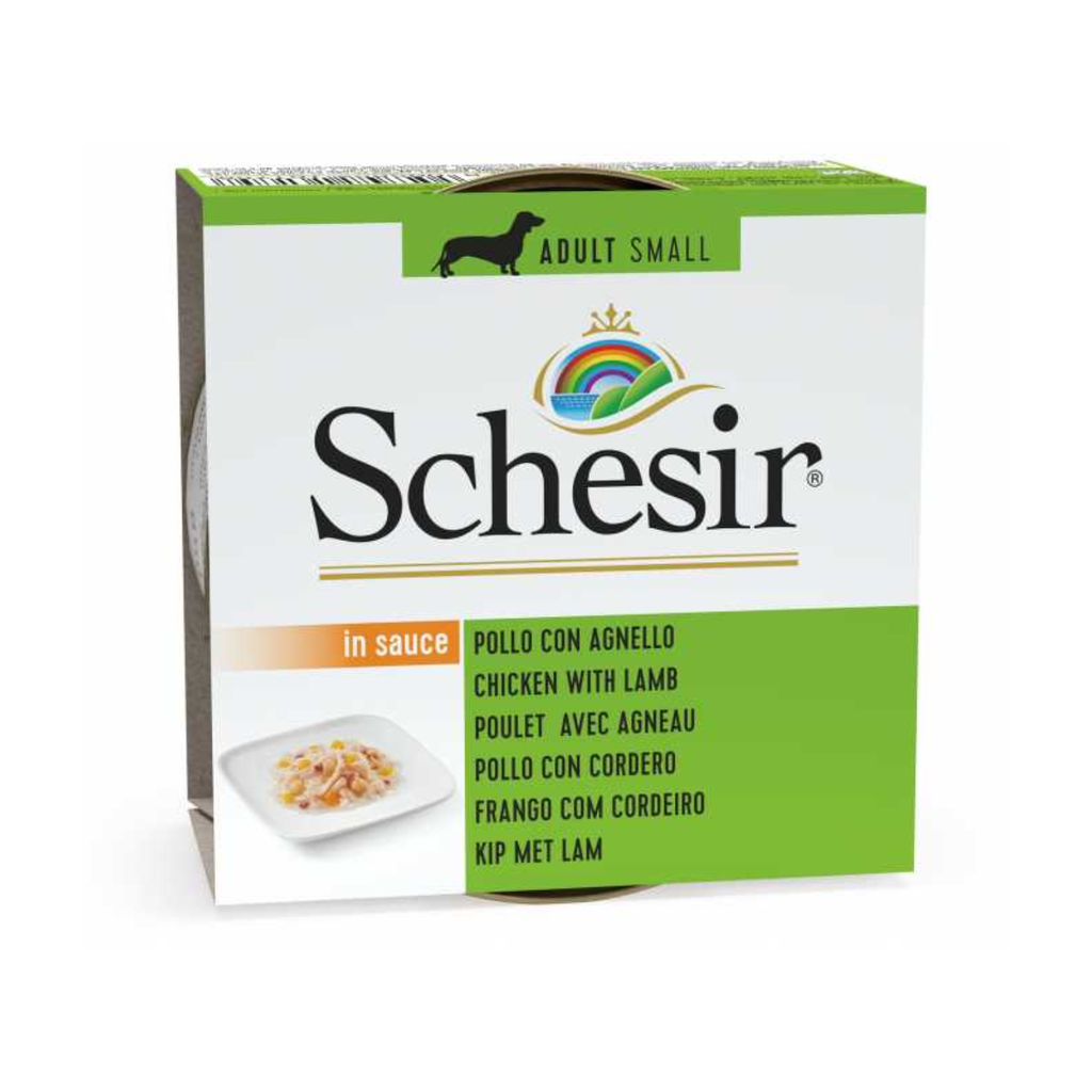 Schesir Dog Wet Food Can-Chicken with Lamb - (Min Order 85g- 14pcs)[Weight - 85g]