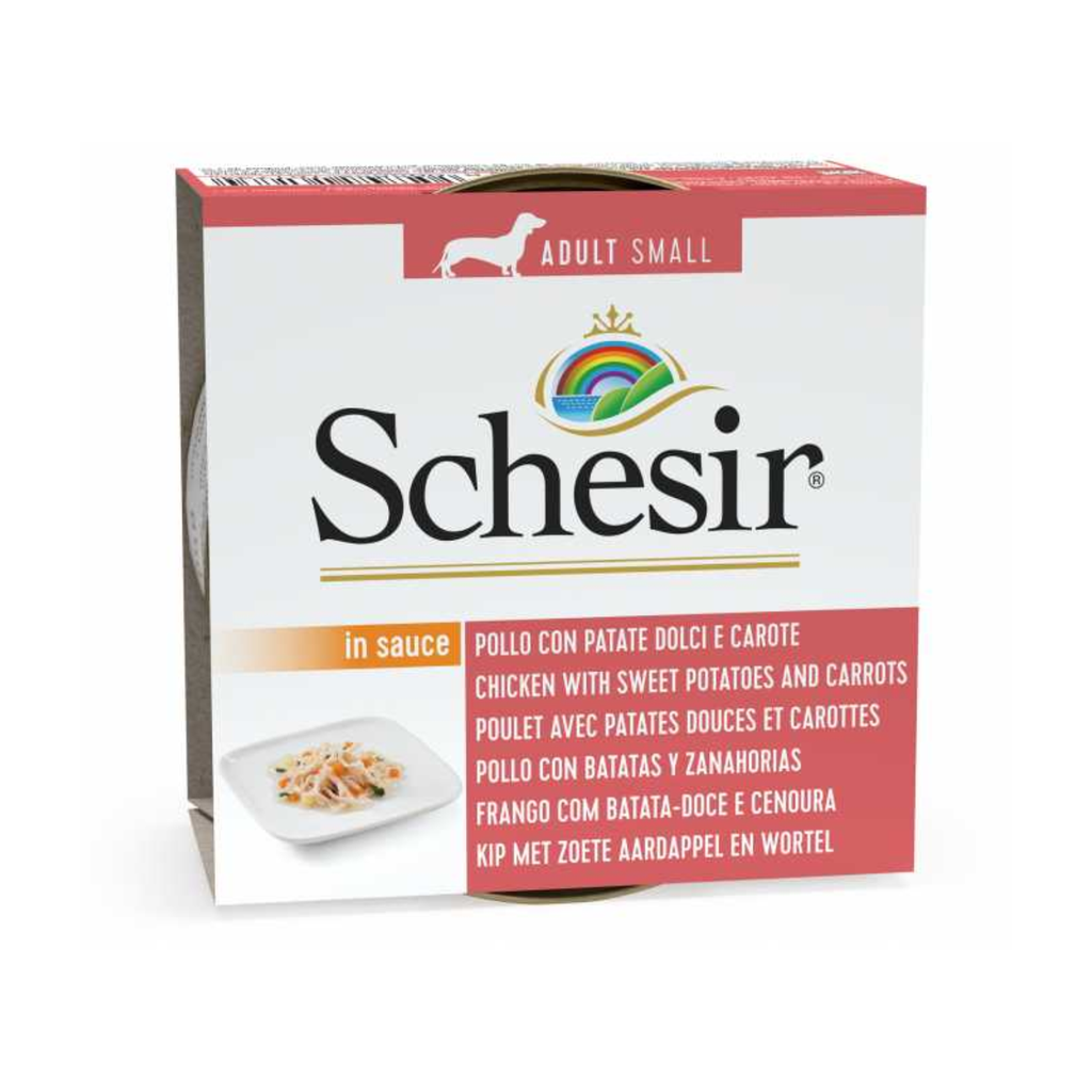 Schesir Dog Wet Food Can-Chicken with Potatoes and Carrots - (Min Order 85g- 14pcs)[Weight - 85g]