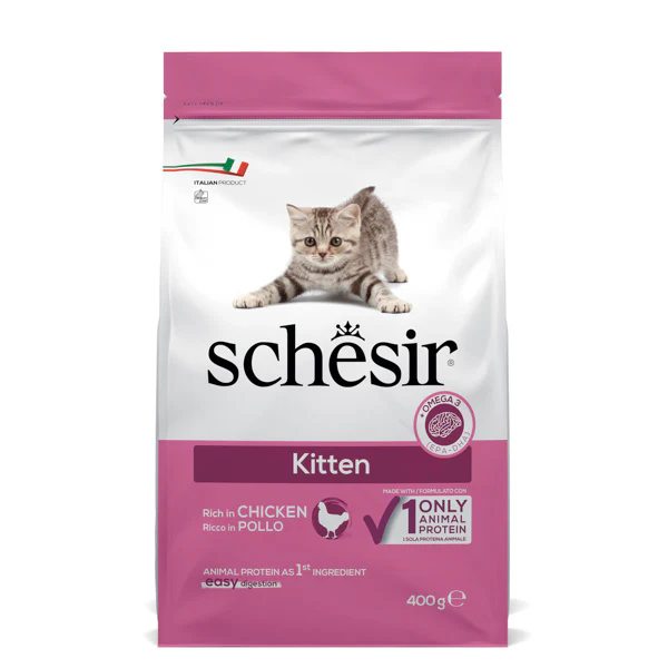 Schesir Dry food for kittens with a single protein source - Kitten Rich in Chicken 400 g